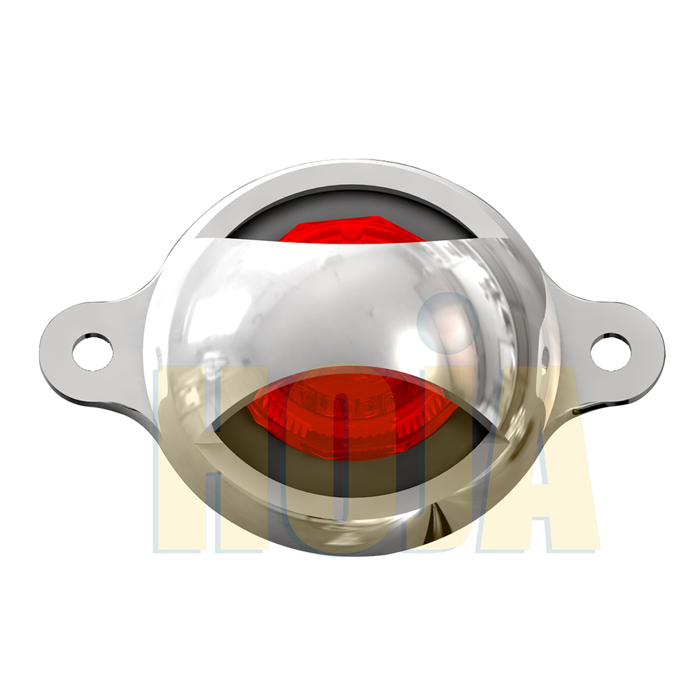 Deck Mount 3/4” LED Marker & Clearance Light w/ S.S. Guard
