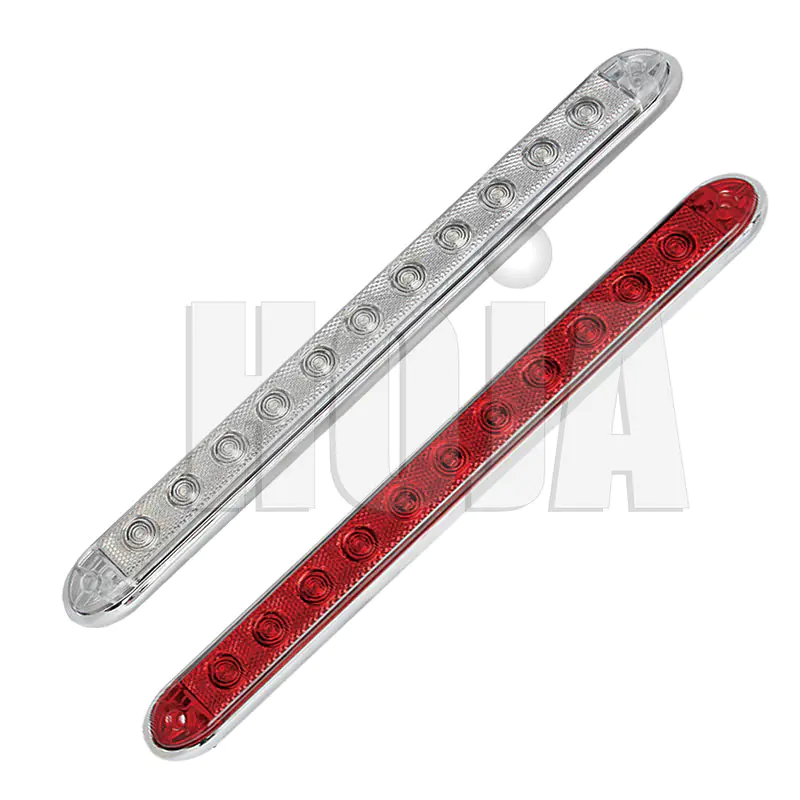 16" Slim-Line LED Indicator Bar w/ Reflex Lens and Chrome Trim Bezel