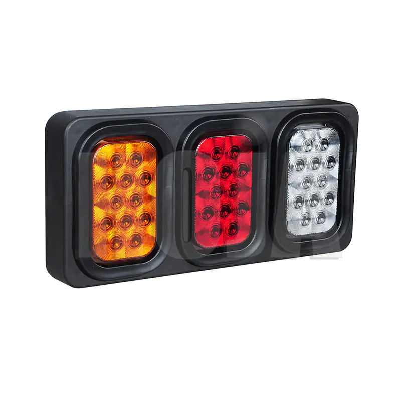 LED Tail Light Box, 3 Rectangular Light Assembly