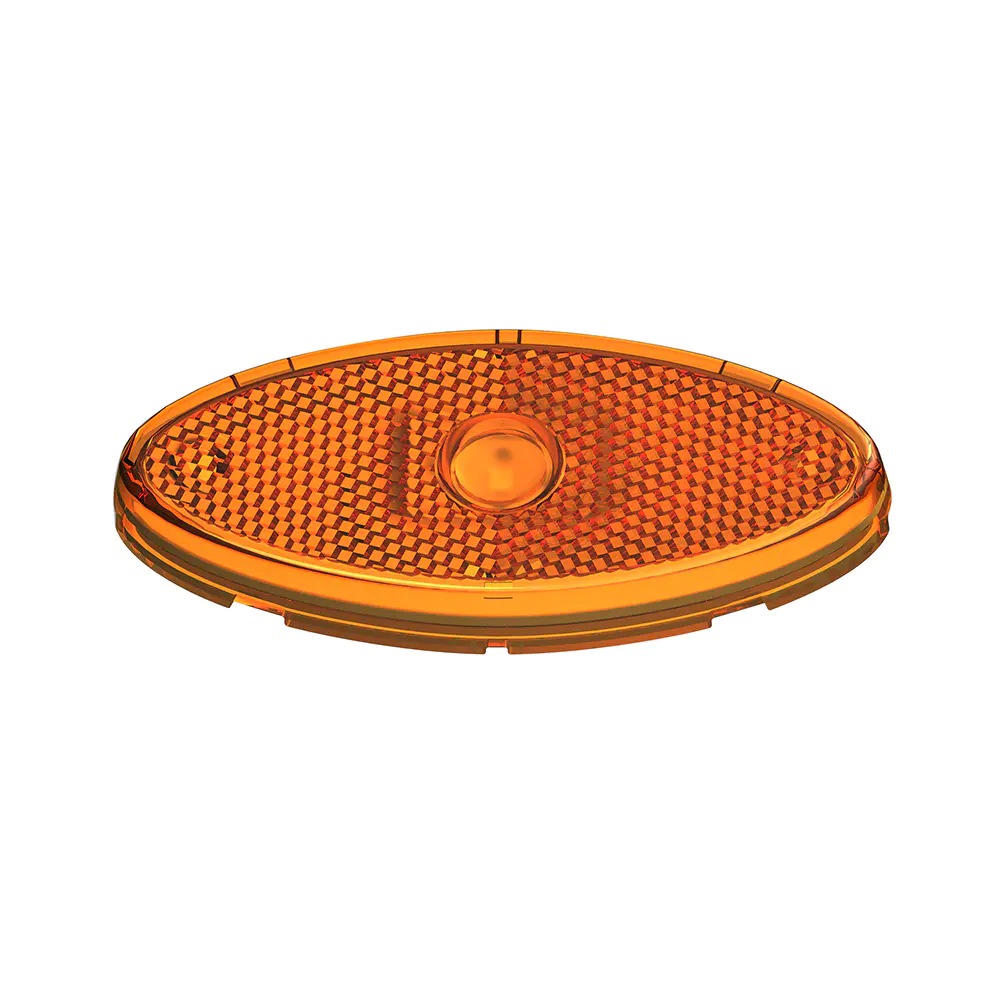 4" Oval LED Marker Light with Reflex Reflector, Snap-on Lens Surface Mount