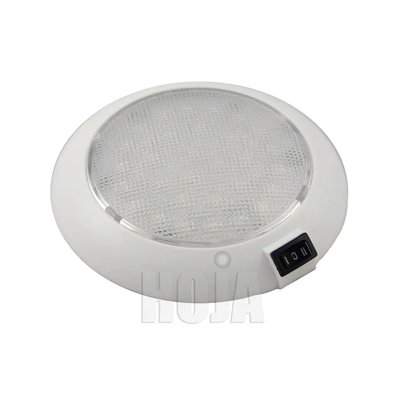 5-1/2" LED Dome Light White Plastic, Low Profile