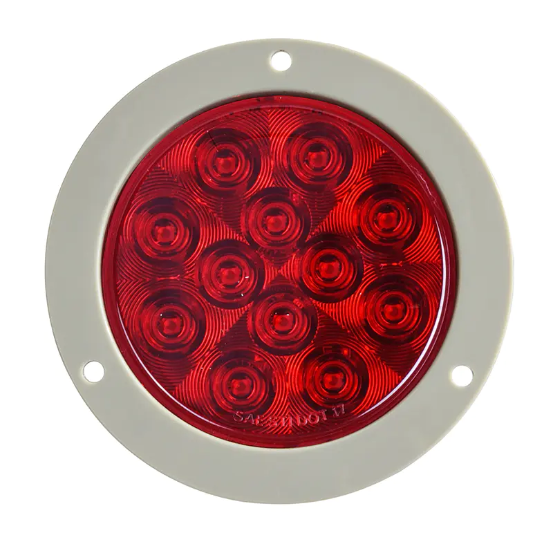 4" Round LED Light Stop/Tail/Turn, Flange Mount
