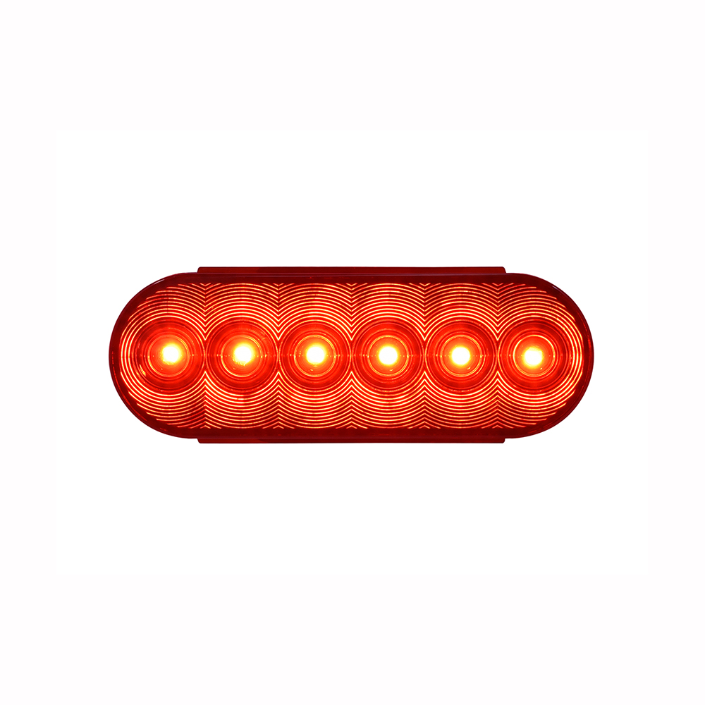 ECO Version 6&rdquo; Oval LED Tail Light Grommet Mount,STOP/TAIL/TURN