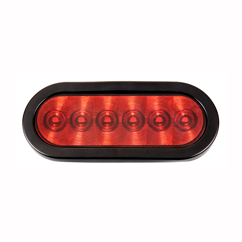 ECO Version 6” Oval LED Tail Light Grommet Mount,STOP/TAIL/TURN