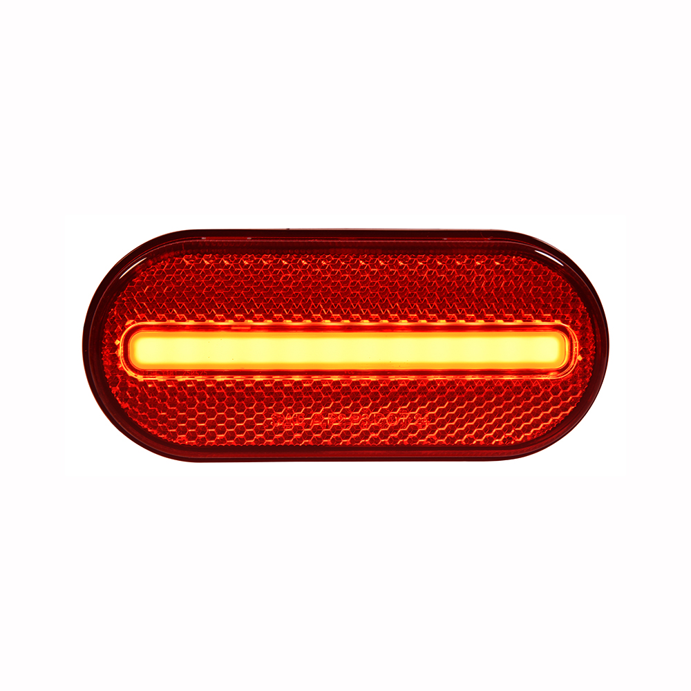 4.5&rdquo;x2&rdquo; Oval Neon Glow LED Marker and Clearance with Reflex